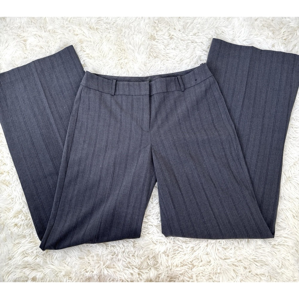 2000s Low Rise Pinstripe Trousers Size 4 Career Office Siren Pant Corporate Chic